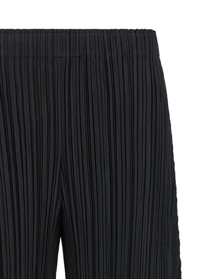 PLEATS PLEASE ISSEY MIYAKE Black Polyester Pants