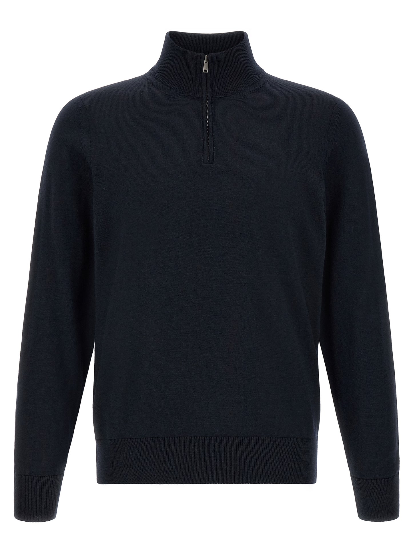 Hugo Boss Blue Virgin Wool Cardigan