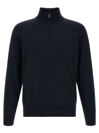 Hugo Boss Blue Virgin Wool Cardigan