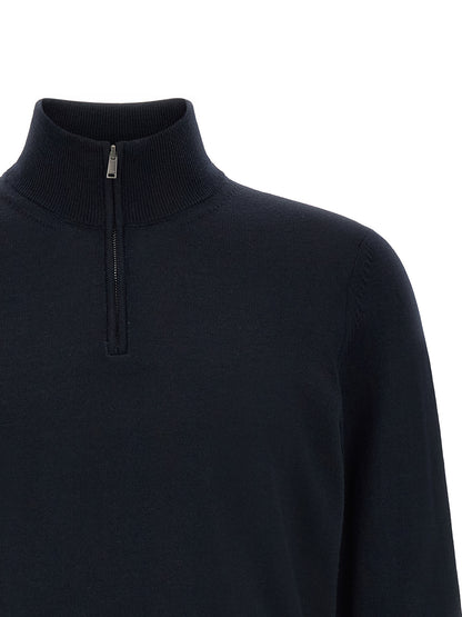 Hugo Boss Blue Virgin Wool Cardigan
