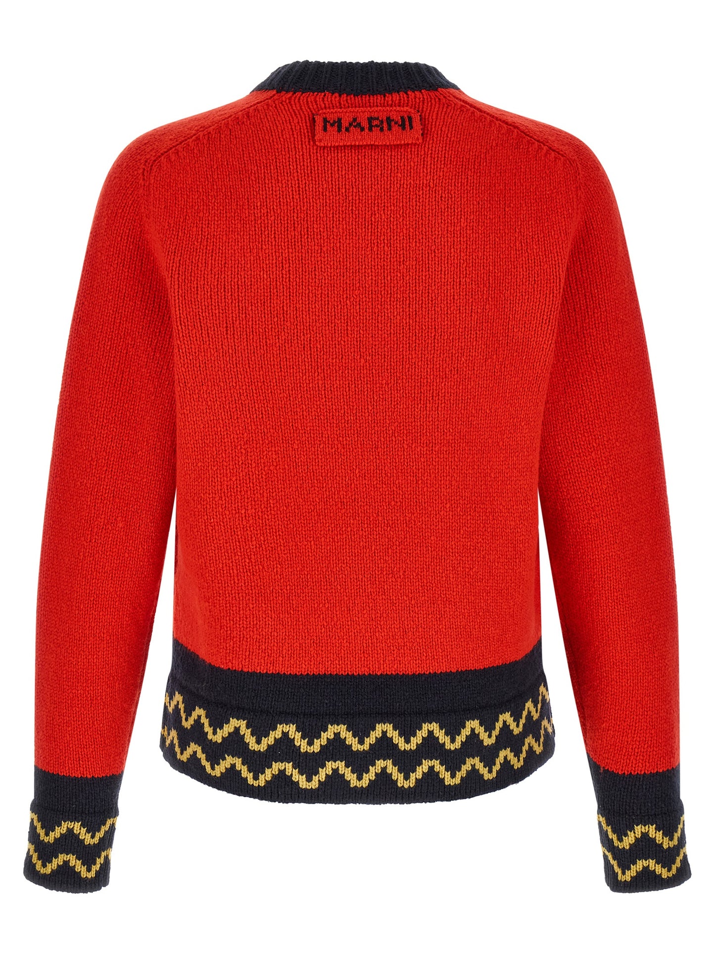 Marni Red Wool Cardigan