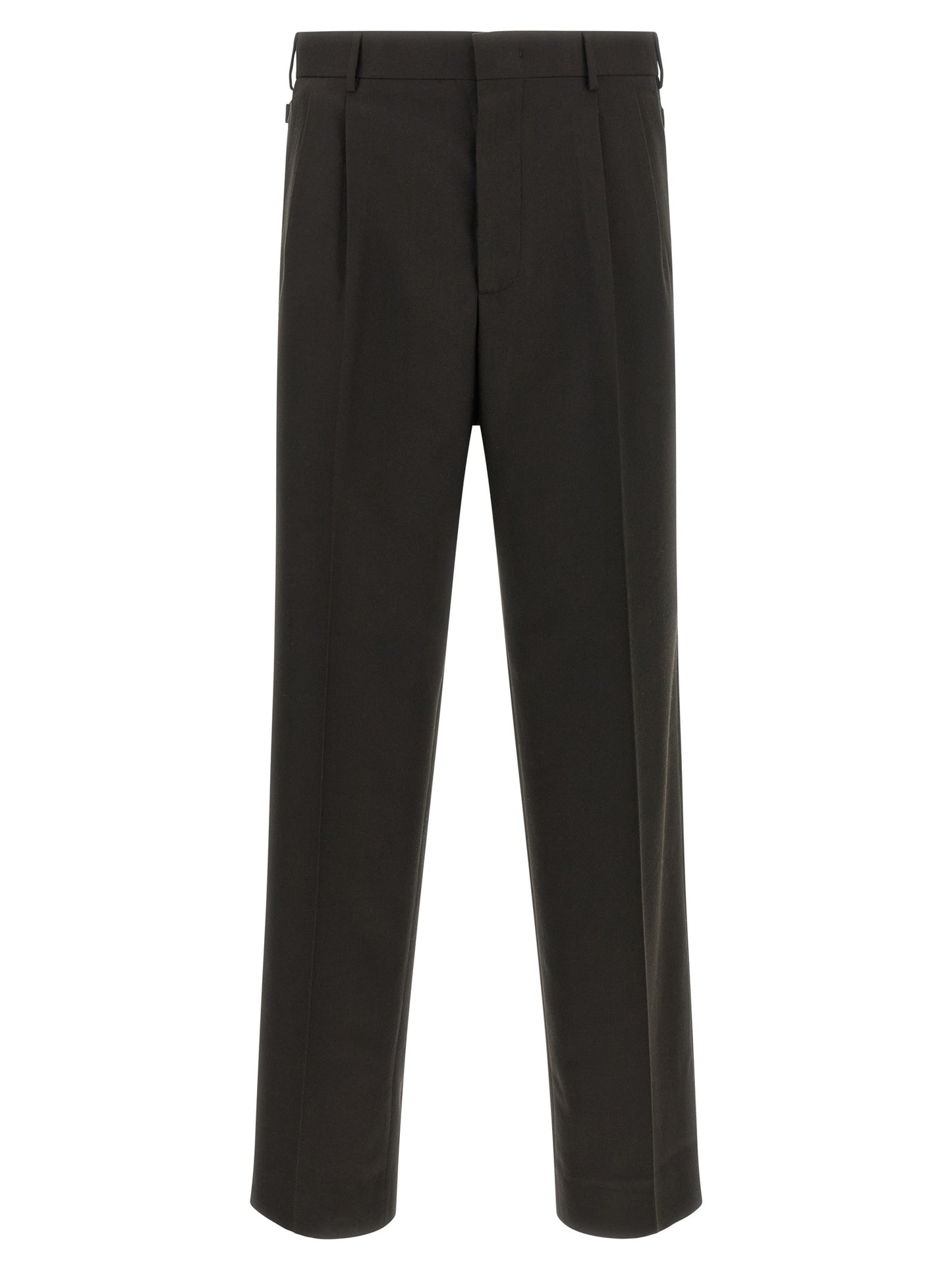 CELLAR DOOR Brown Polyester Dress Pants