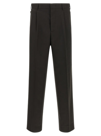 CELLAR DOOR Brown Polyester Dress Pants