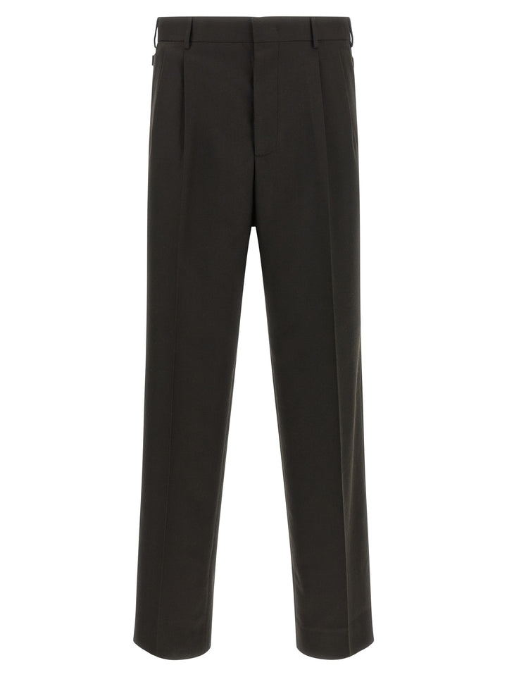 CELLAR DOOR Brown Polyester Dress Pants