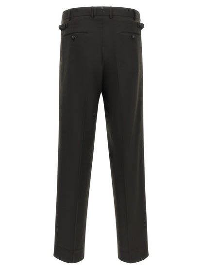 CELLAR DOOR Brown Polyester Dress Pants