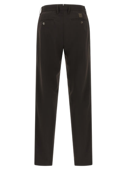 Incotex Brown Polyester Dress Pants