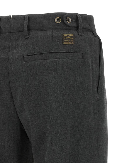 Incotex Gray Polyester Dress Pants