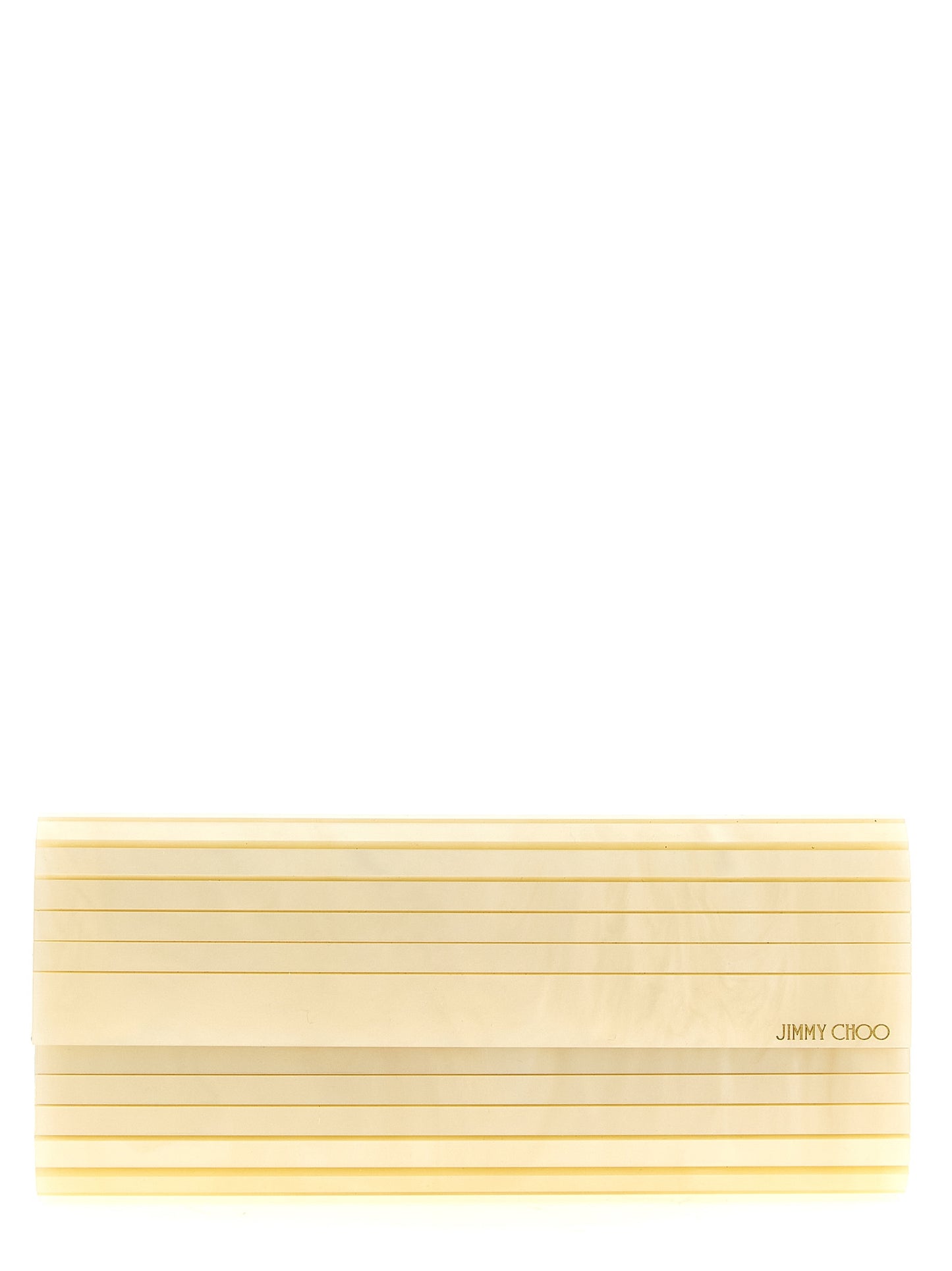 Jimmy Choo Gold Viscose Clutch Bag