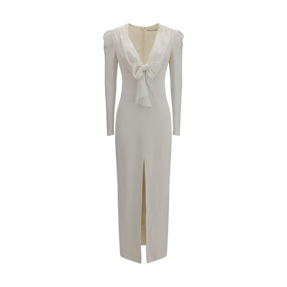 Alessandra Rich White Viscose Cocktail Dress