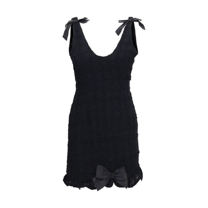 Alessandra Rich Black Cotton Casual Dress