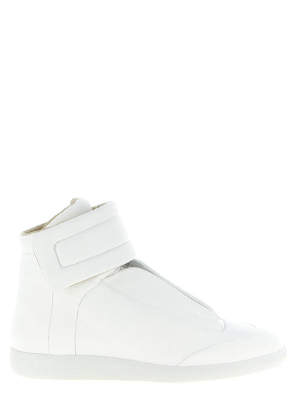 Maison Margiela White Calfskin High Top Sneakers