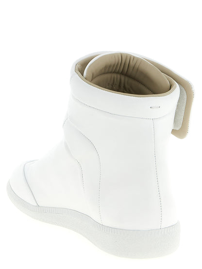 Maison Margiela White Calfskin High Top Sneakers