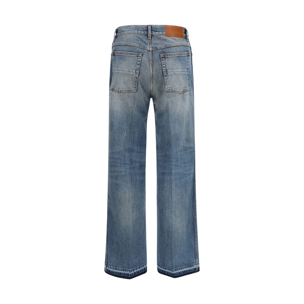 Amiri Blue Cotton Straight-Leg Jeans