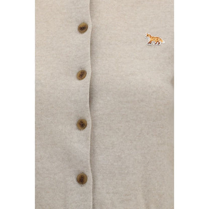Maison Kitsuné Beige Cotton Cardigan