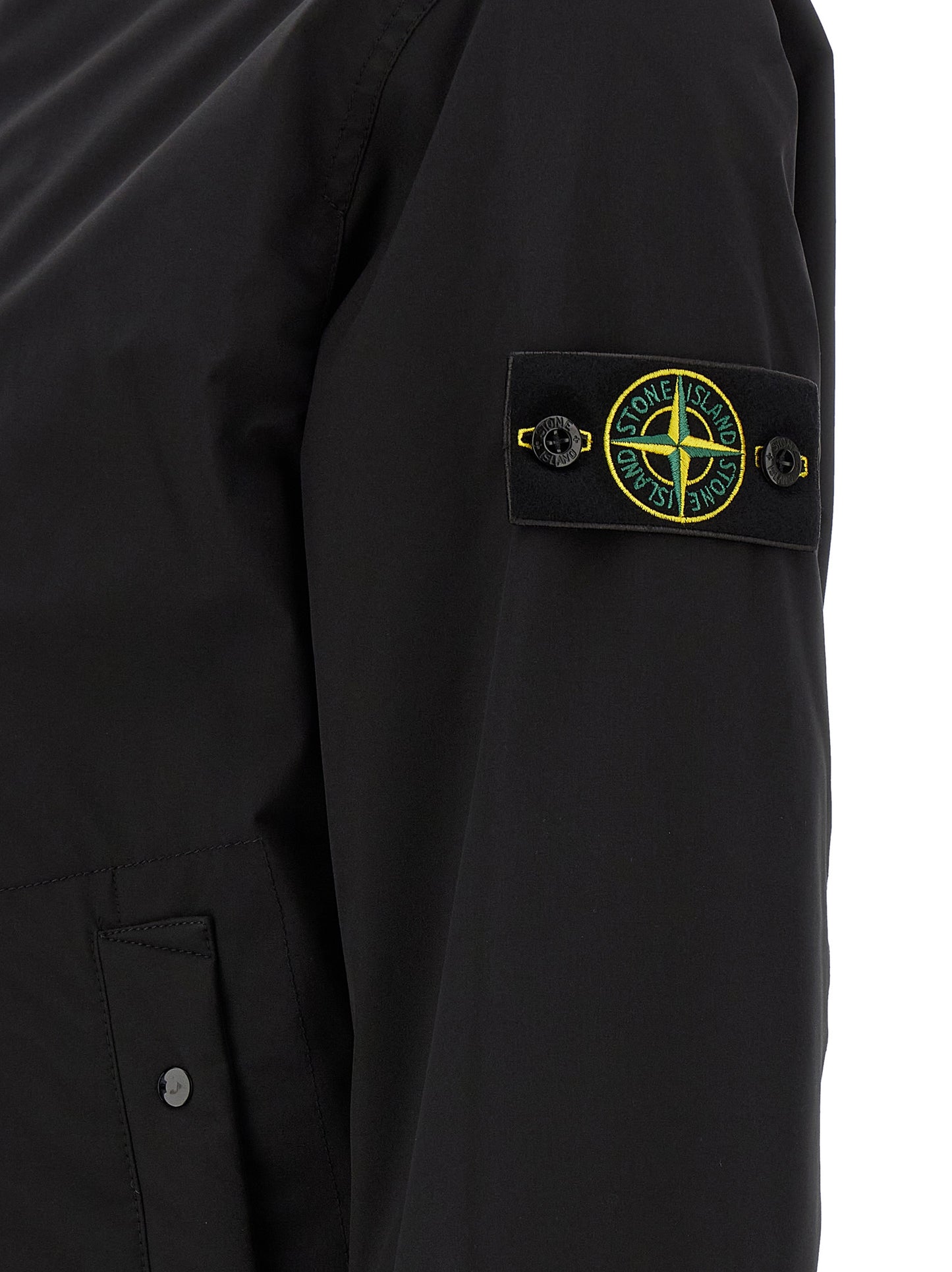 Stone Island Black Polyester Shell Jacket