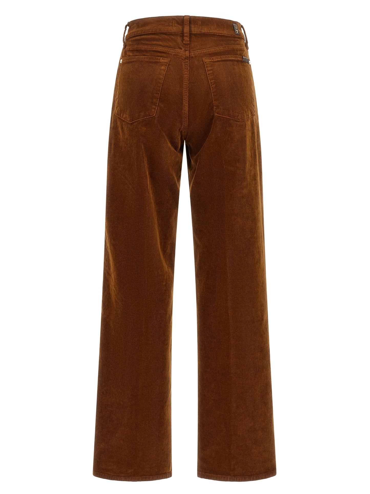 7 For All Mankind Brown Cotton Casual Pants