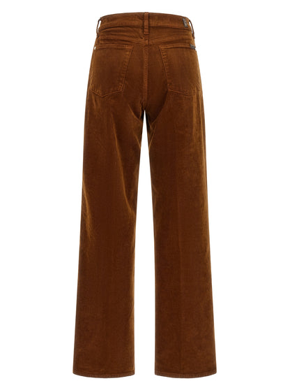 7 For All Mankind Brown Cotton Casual Pants