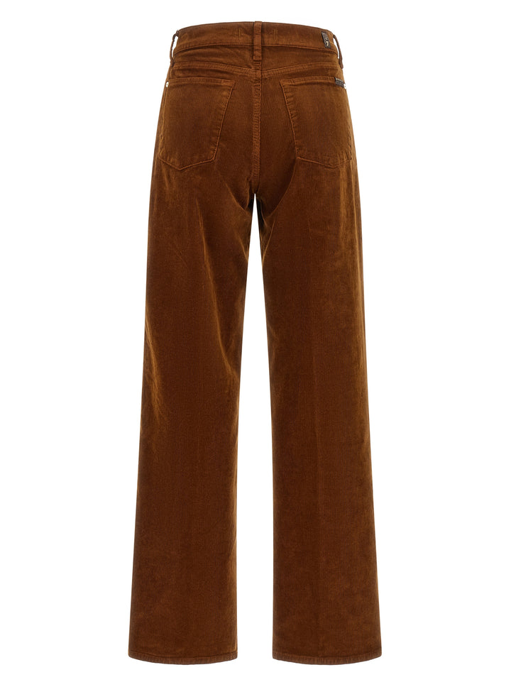 7 For All Mankind Brown Cotton Casual Pants