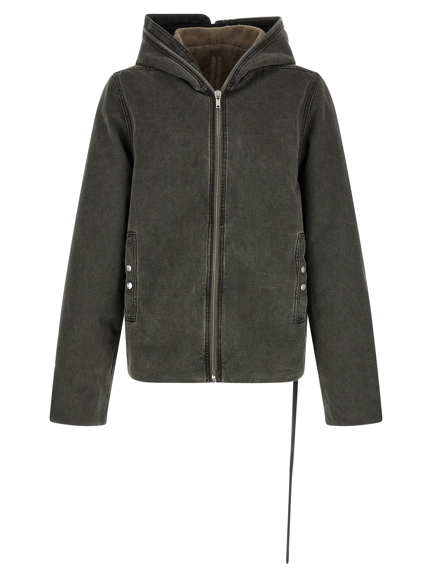 DRKSHDW Gray Cotton Full-Length Jacket