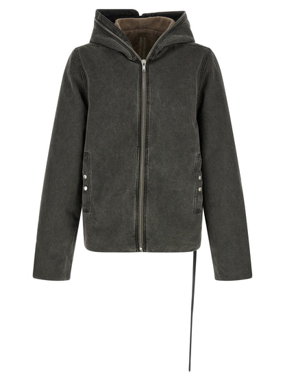 DRKSHDW Gray Cotton Full-Length Jacket