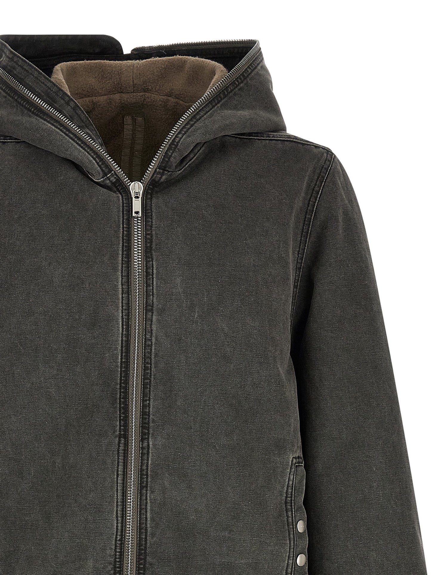 DRKSHDW Gray Cotton Full-Length Jacket