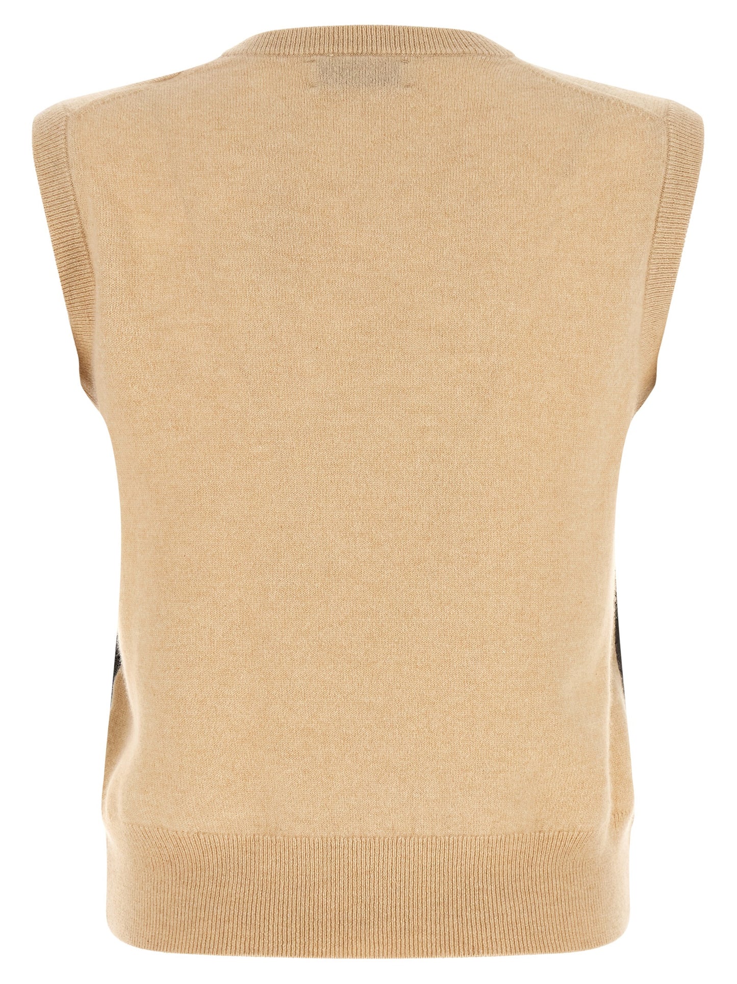 Ballantyne Beige Cashmere Sleeveless Jacket