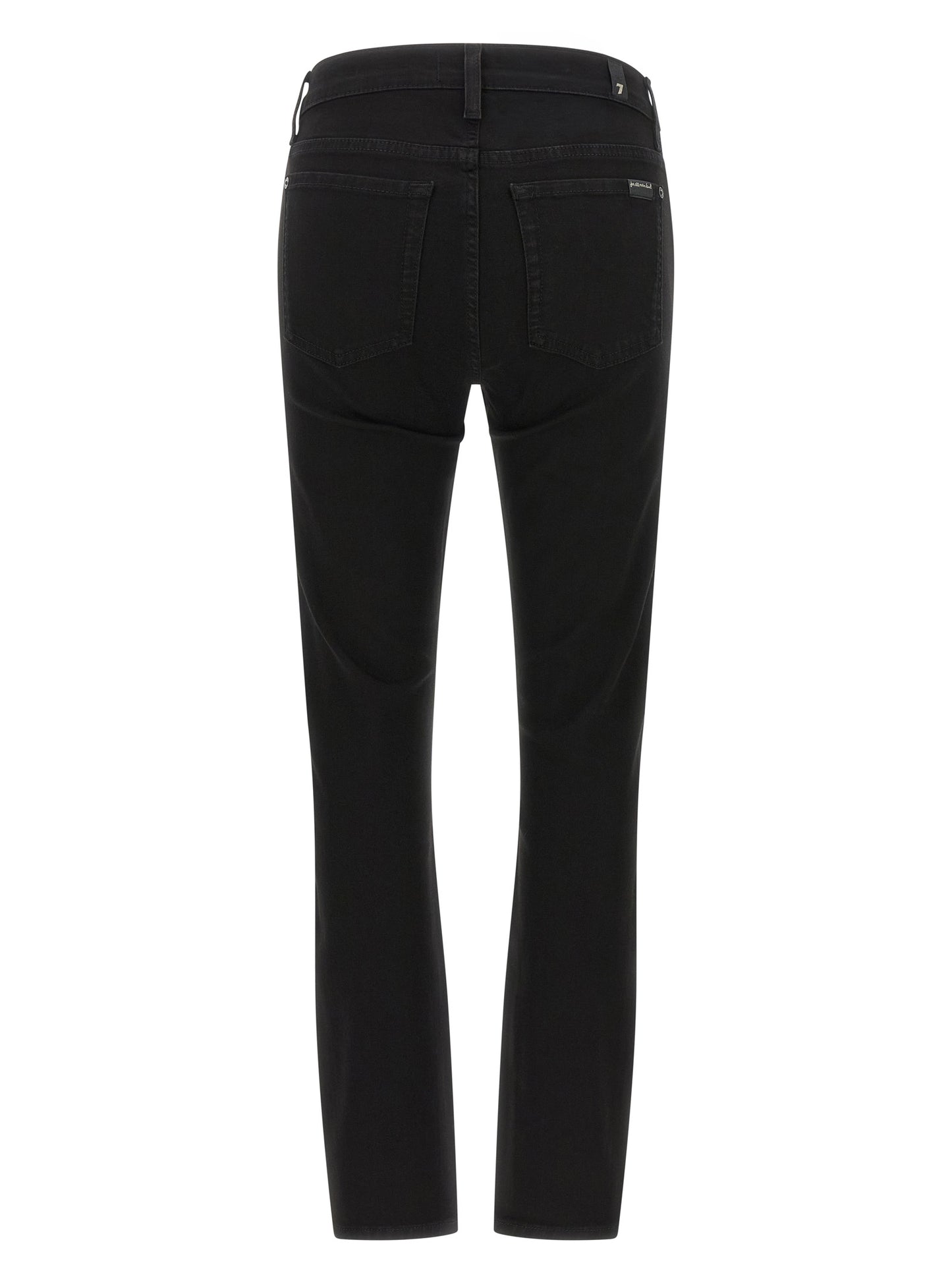 7 For All Mankind Black Cotton Skinny Jeans