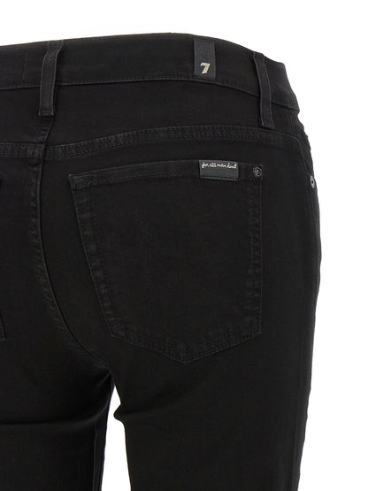 7 For All Mankind Black Cotton Skinny Jeans