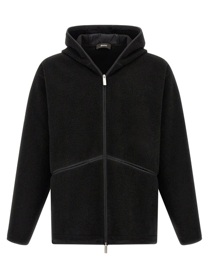 LAMINAR Black Polyester Shell Jacket