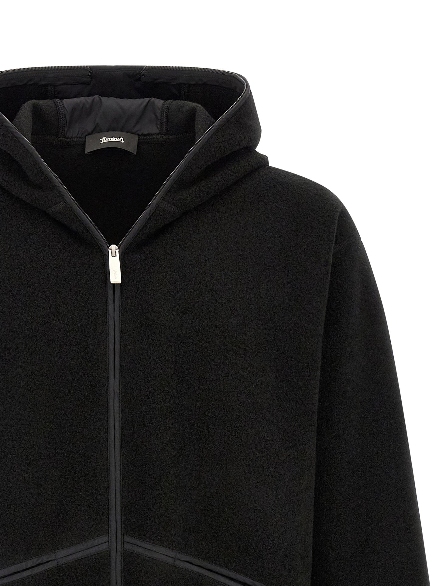 LAMINAR Black Polyester Shell Jacket