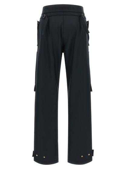 Darkpark Blue Polyester Cargo Pants
