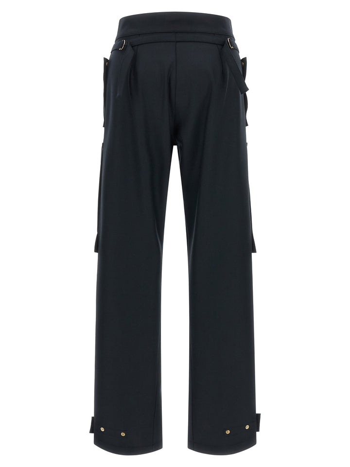 Darkpark Blue Polyester Cargo Pants
