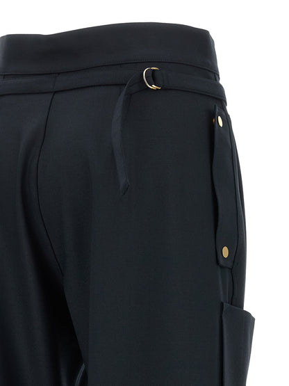 Darkpark Blue Polyester Cargo Pants