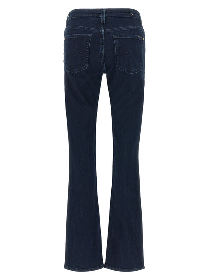 7 For All Mankind Blue Cotton Bootcut Jeans