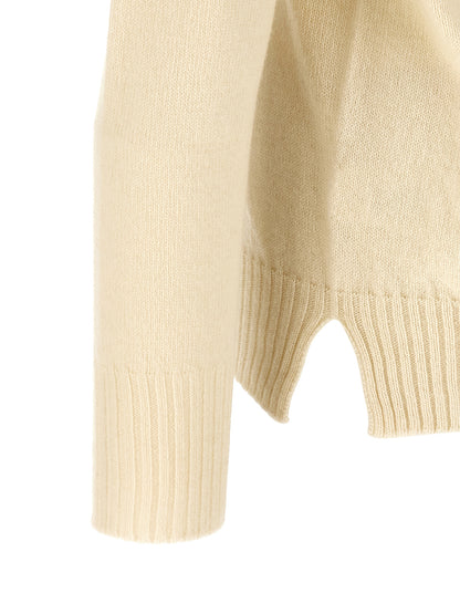 MA'RY'YA White Cashmere Cardigan