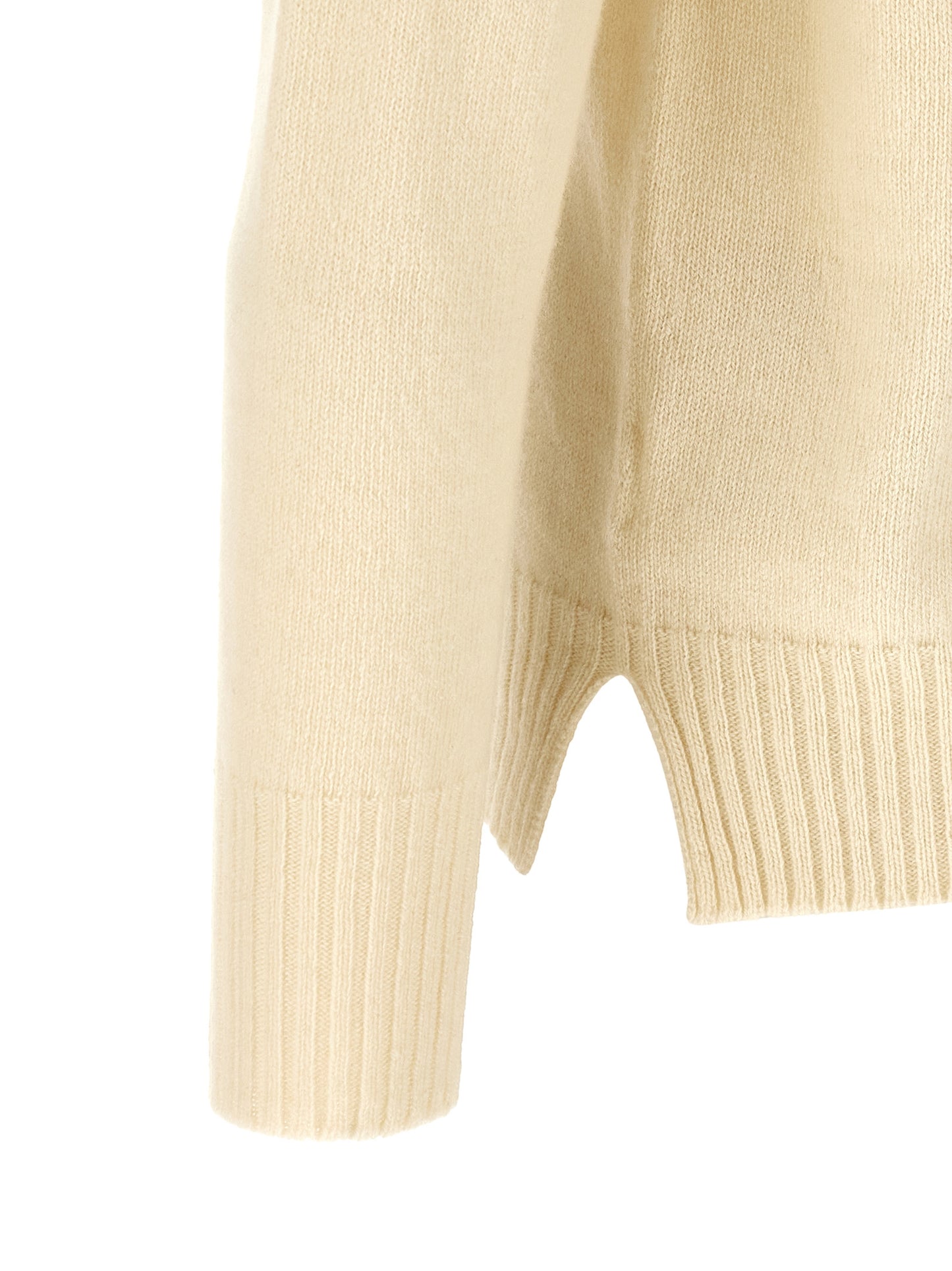 MA'RY'YA White Cashmere Cardigan