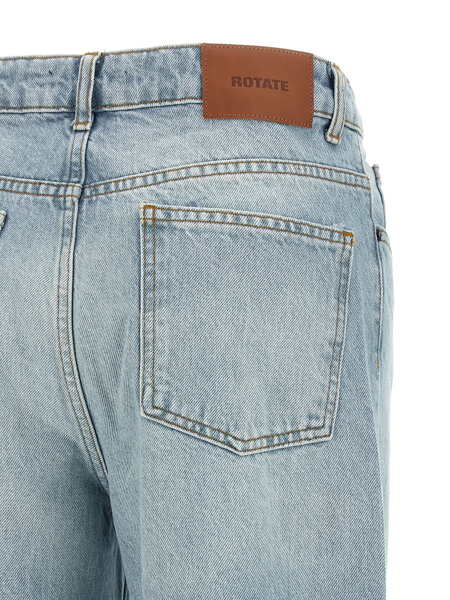 ROTATE BIRGER CHRISTENSEN Blue Organic Cotton Straight-Leg Jeans