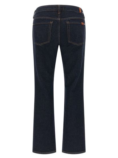 7 For All Mankind Blue Cotton Bootcut Jeans