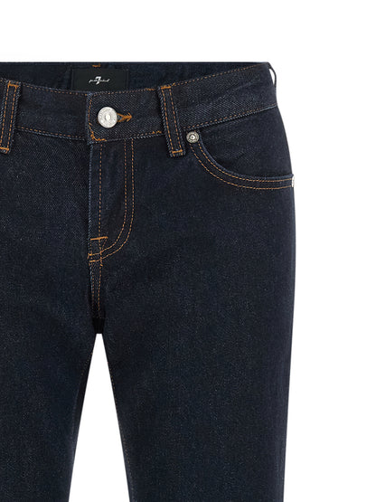 7 For All Mankind Blue Cotton Bootcut Jeans