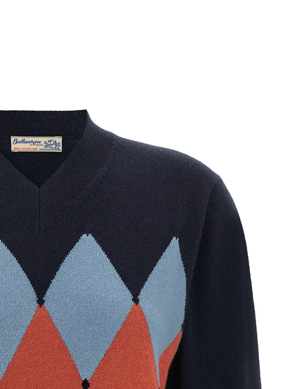 Ballantyne Blue Cashmere Cardigan