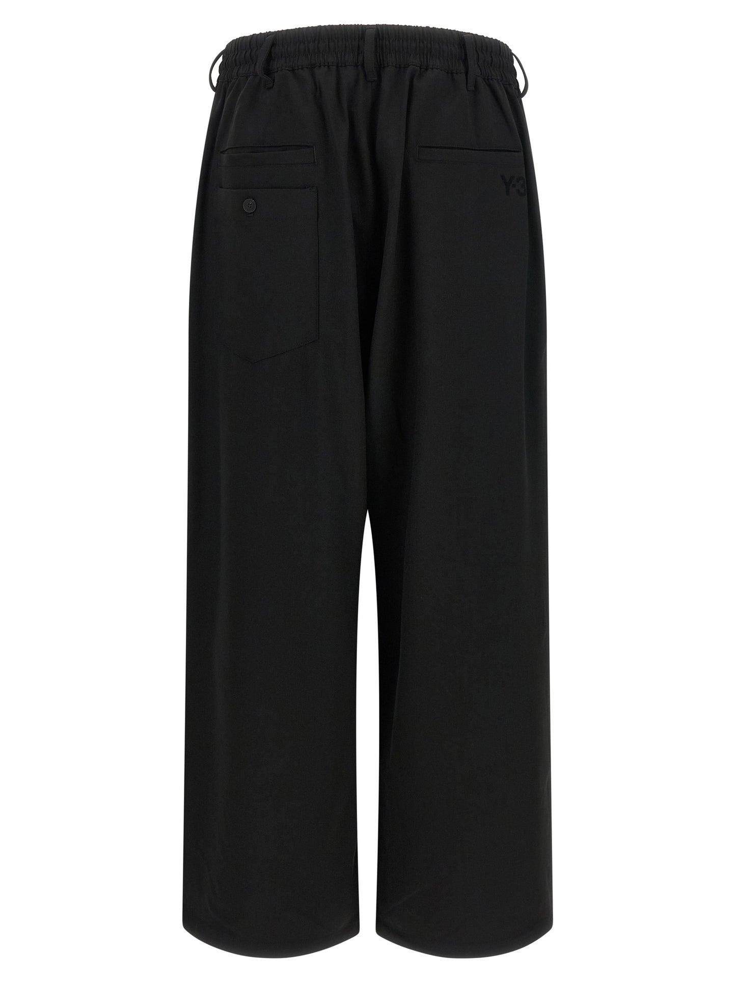 Y-3 Black Wool Casual Pants