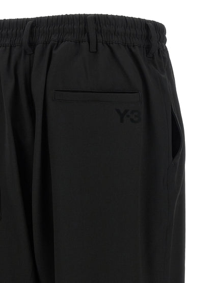 Y-3 Black Wool Casual Pants