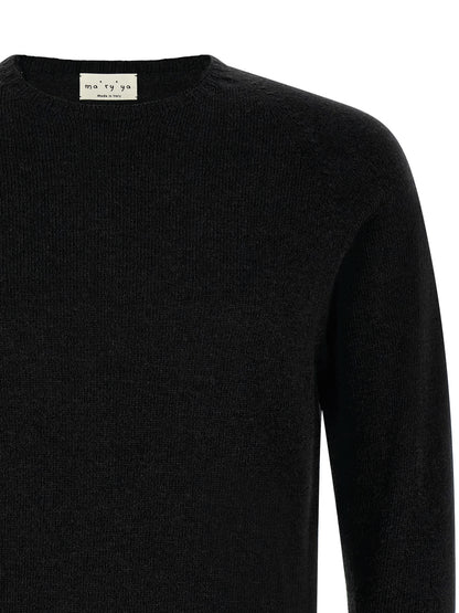 MA'RY'YA Black Cashmere Cardigan