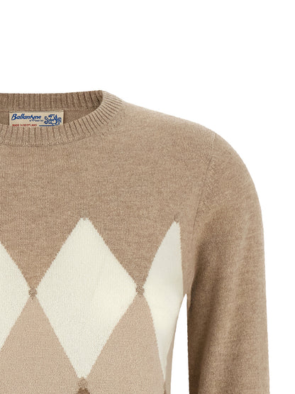 Ballantyne Beige Cashmere Cardigan