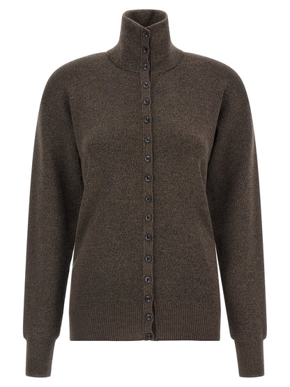 Lemaire Brown Wool Cardigan