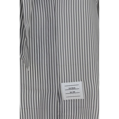 Thom Browne Gray Silk Pattern Shirt