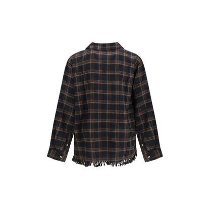 FOUND Blue Cotton Pattern Shirt