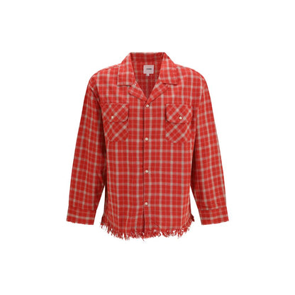 FOUND Red Cotton Pattern Shirt