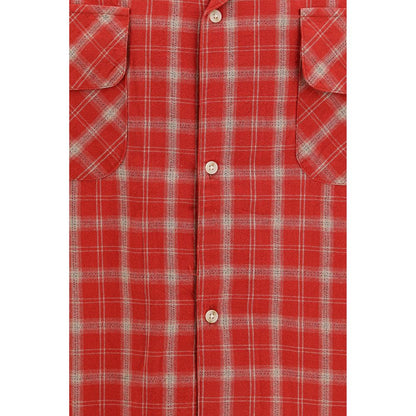 FOUND Red Cotton Pattern Shirt