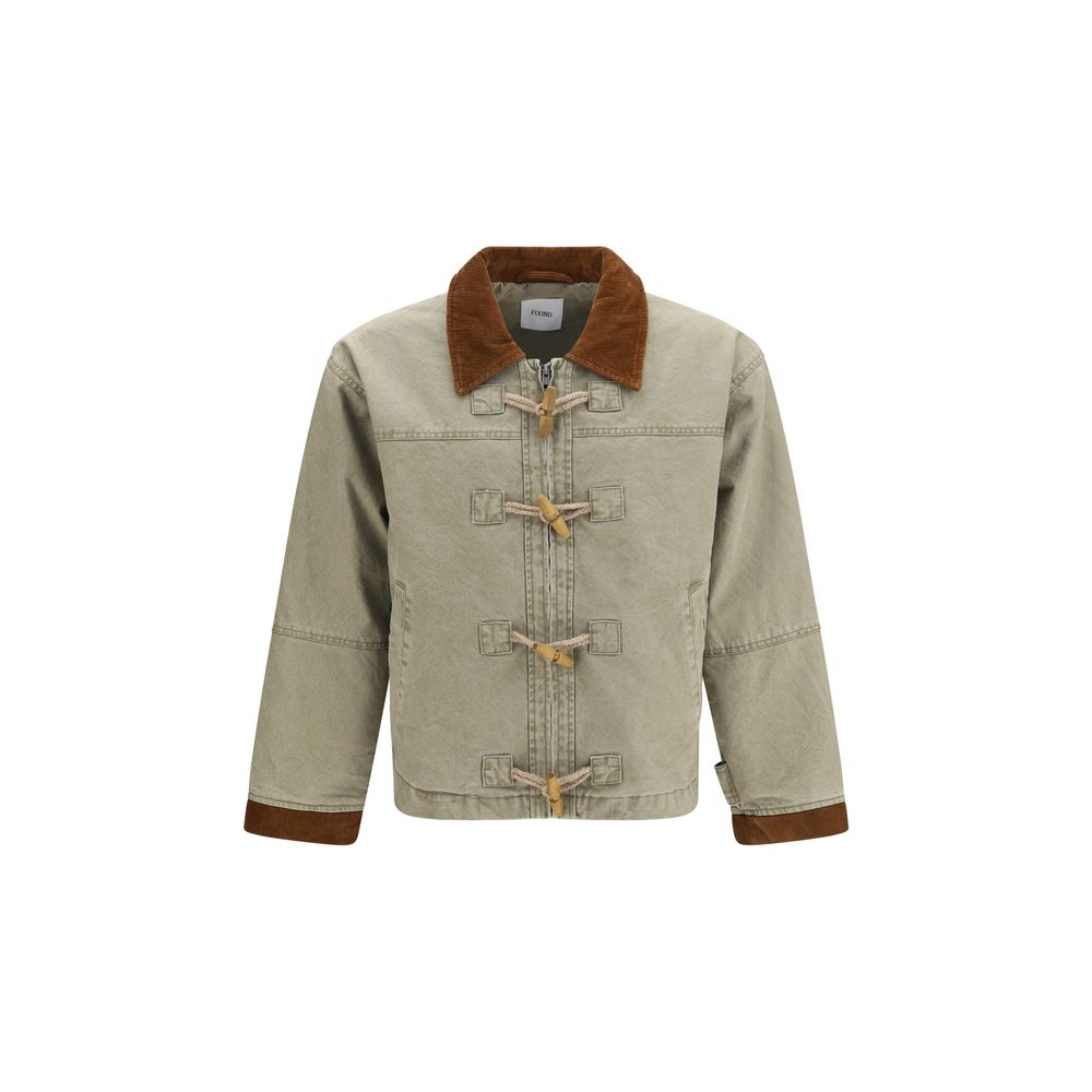 FOUND Bicolor Cotton Full-Length Jacket